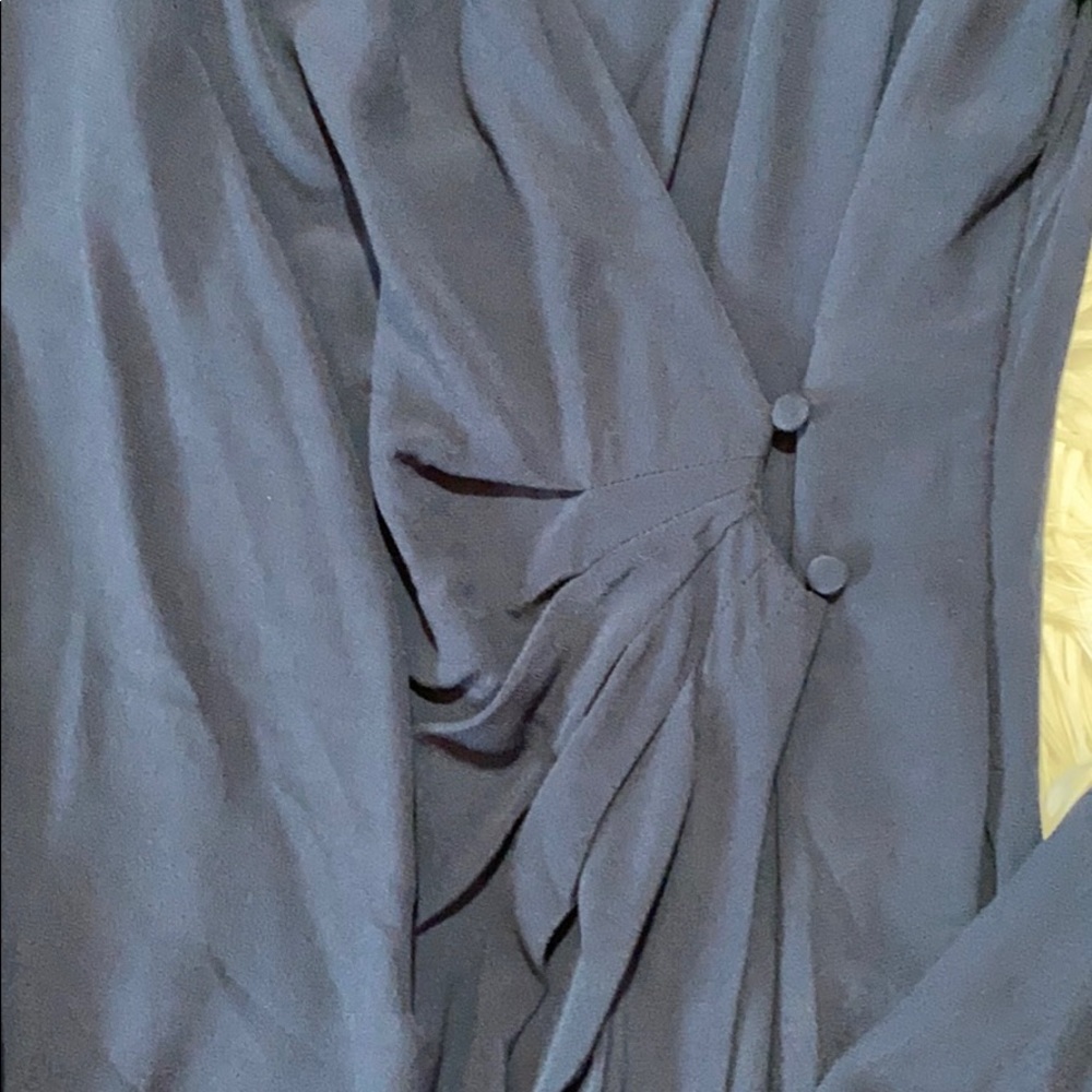 SOLD! Maje Renie Crepe Navy Wrap Dress M NWT - Picture 3 of 9